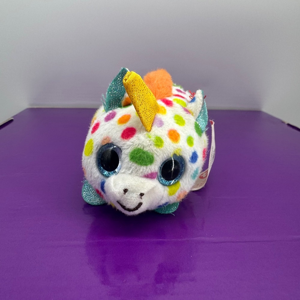Ty Teenie Beanie Boos Star the Unicorn Polka Dot Plush McDonald's Toy 2019 Loose